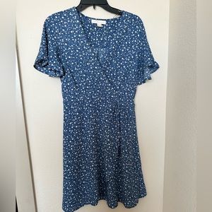 Dainty floral wrap dress